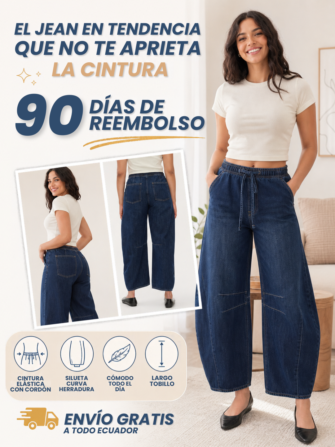 Jeans Barrel Bota Ancha
