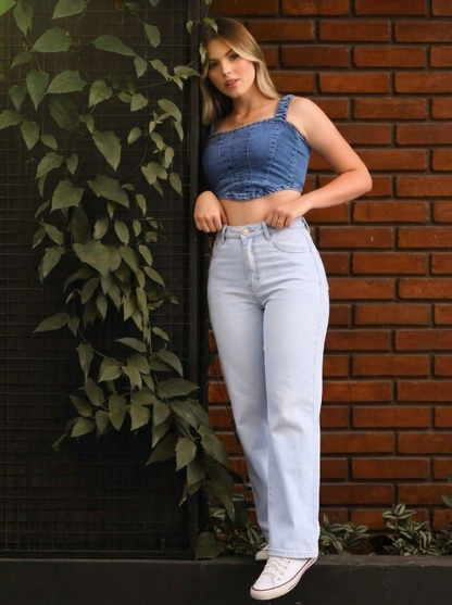 Onesco Jeans Tiro Bajo Stretch
