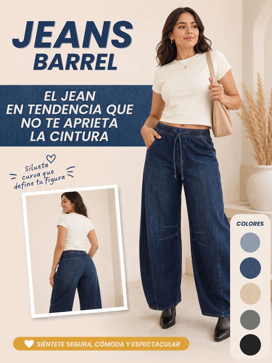 Jeans Barrel Bota Ancha