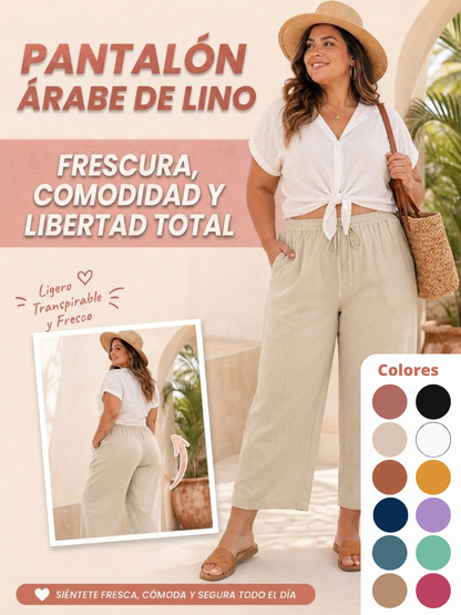 Pantalon Arabe de Lino Plus