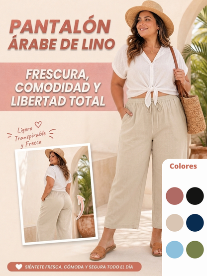 Pantalon Arabe de Lino Plus