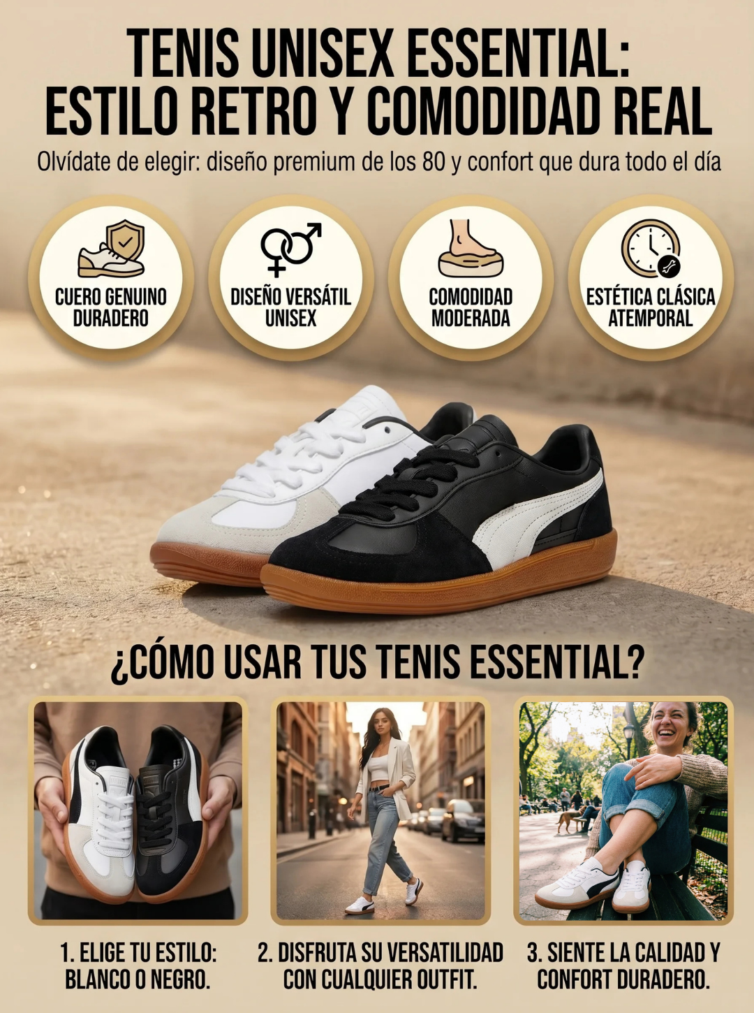 Tenis Unisex Essential | El clásico que nunca pasa de moda