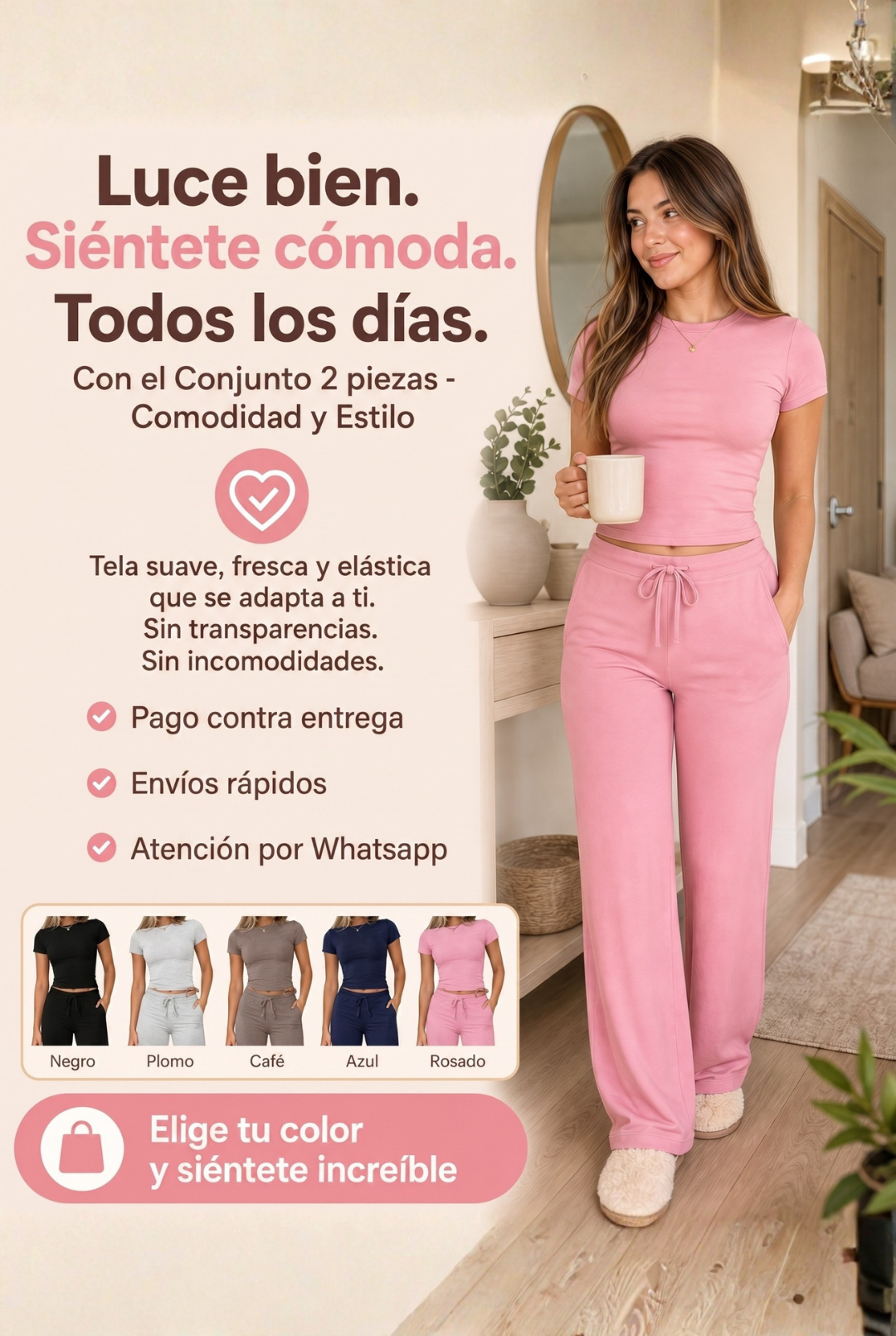 CONJUNTO 2 PIEZAS - COMODIDAD Y ESTILO
