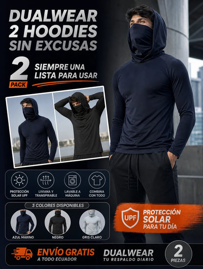 DUALWEAR — Pack de 2 Hoodies Esenciales para Hombre