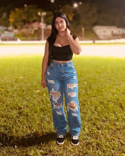 Jeans Basta Ancha Desgastado