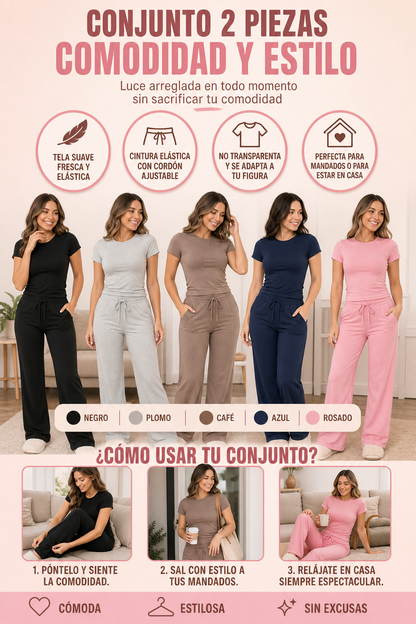 CONJUNTO 2 PIEZAS - COMODIDAD Y ESTILO