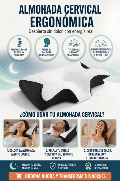 ALMOHADA CERVICAL ERGONÓMICA