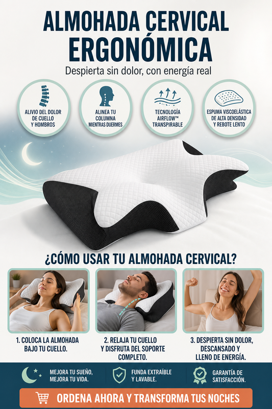 ALMOHADA CERVICAL ERGONÓMICA