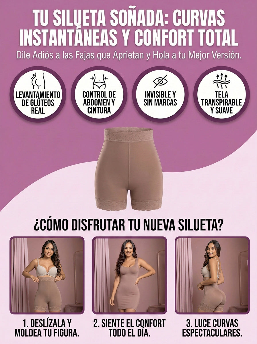 FAJA CURVILÍNEA CON ENCAJE CLÁSICO