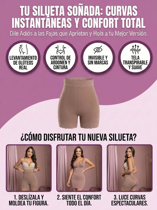 FAJA CURVILÍNEA CON ENCAJE CLÁSICO