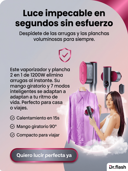 VAPORIZADOR & PLANCHA 2 EN 1