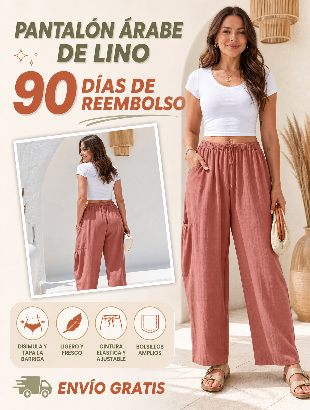PANTALON ARABE DE LINO