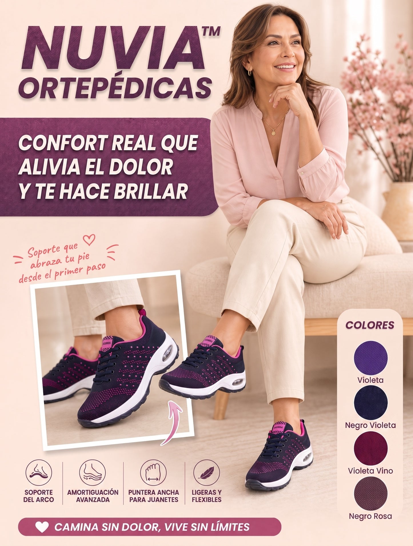 Nuvia™ - Zapatillas de confort ortopédico para mujer