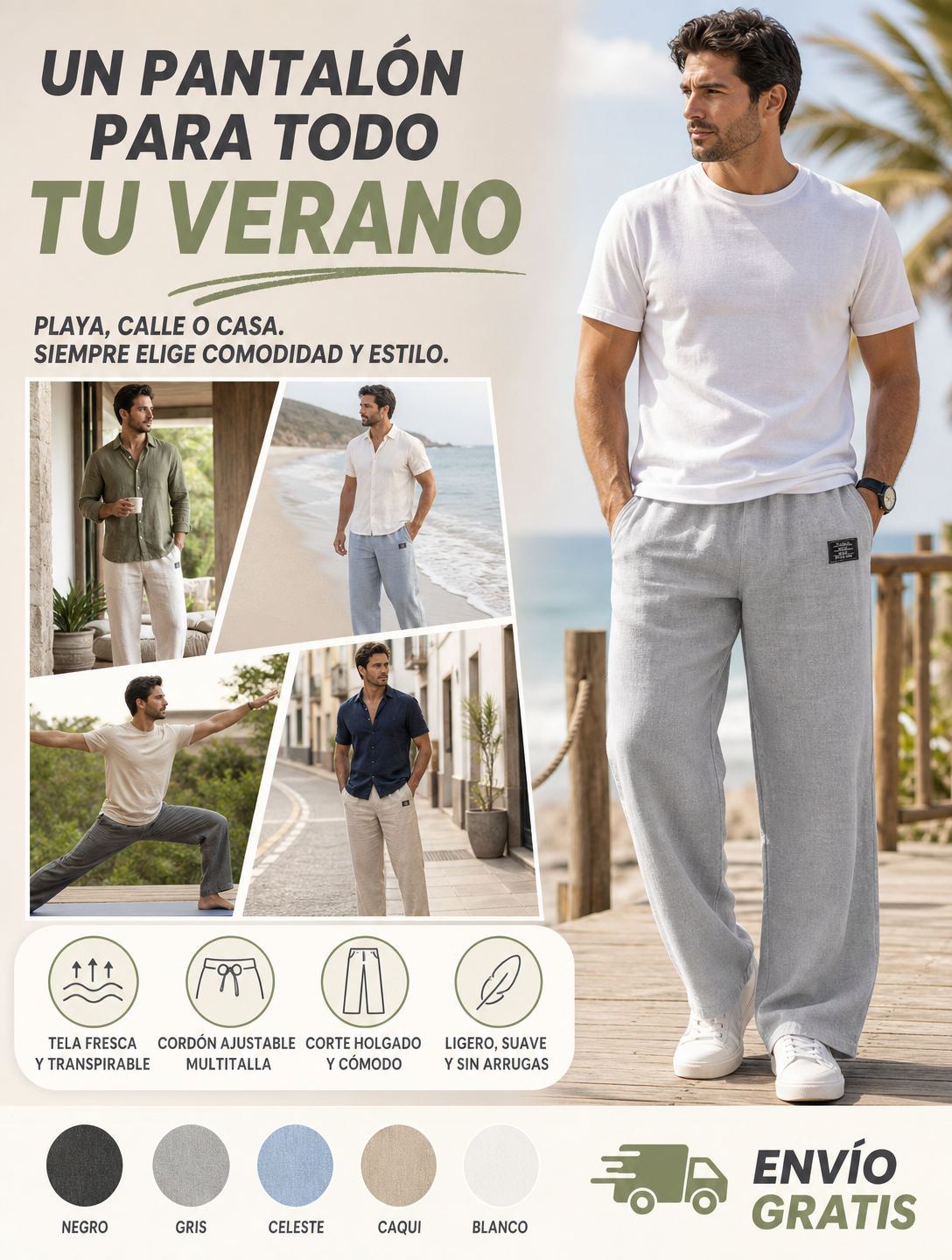 Pantalón Casual de Lino