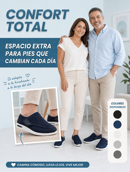 Confort Total | Calzado Ancho Ajustable con Cámara de Aire