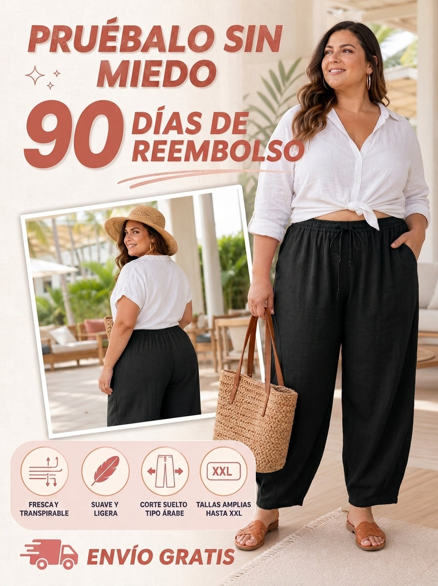 Pantalon Arabe de Lino Plus
