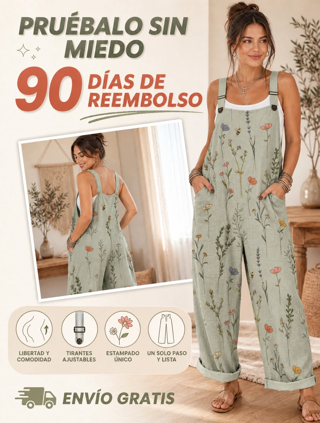 LUNARA — Salopette Estampada Confort